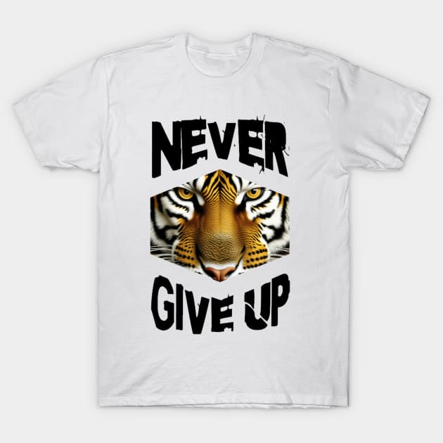 Never give up T-Shirt by la chataigne qui vole ⭐⭐⭐⭐⭐